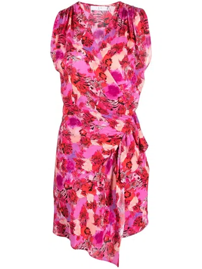 Iro Floral-print Sleeveless Short Dress In Rosa