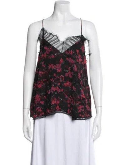Pre-owned Iro Floral Print V-neck Top In Multi