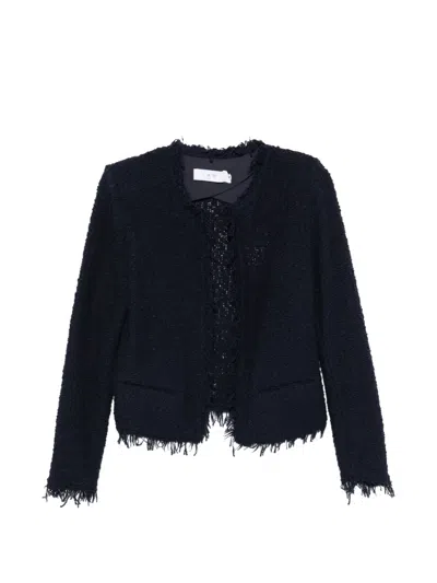 Iro Frayed Jacket In Blue