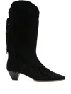 Iro Fringe-detail Pointed-toe Boots In Black