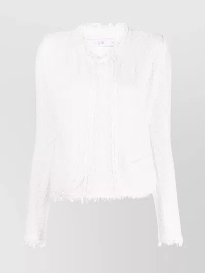 IRO FRINGE DETAILING COTTON BLEND JACKET