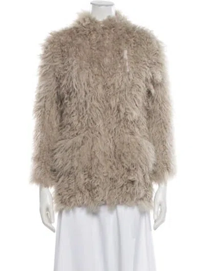 Pre-owned Iro Fur Faux Fur Jacket In Neutral