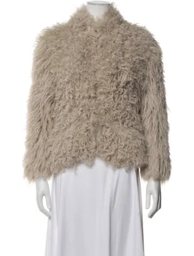 Pre-owned Iro Fur Fur Jacket In Neutrals