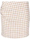 Iro Cotton Blend Silk Mini Skirt With Gathered Detailing