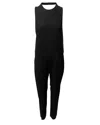 IRO IRO GENNIA OPEN BACK JUMPSUIT IN BLACK ACETATE