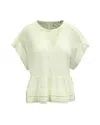 Iro Glen Layered Peplum Blouse In Cream Nylon In White