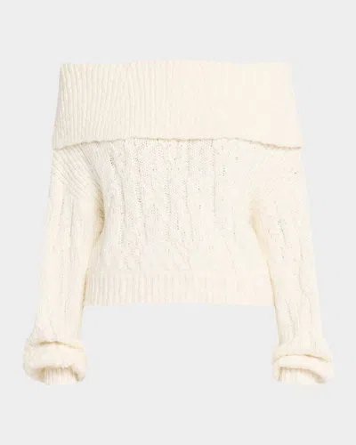 Iro Glenda Off-the-shoulder Sweater In Ecru