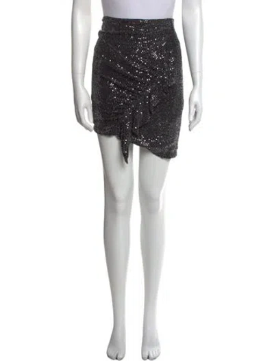Pre-owned Iro Glitter Accents Knee-length Skirt In Black