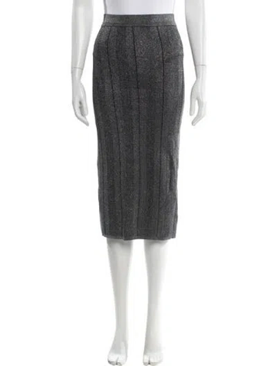 Pre-owned Iro Glitter Accents Midi Length Skirt In Gray