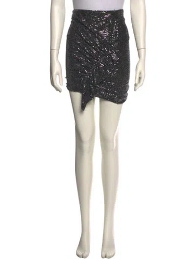 Pre-owned Iro Glitter Accents Mini Skirt In Neutral