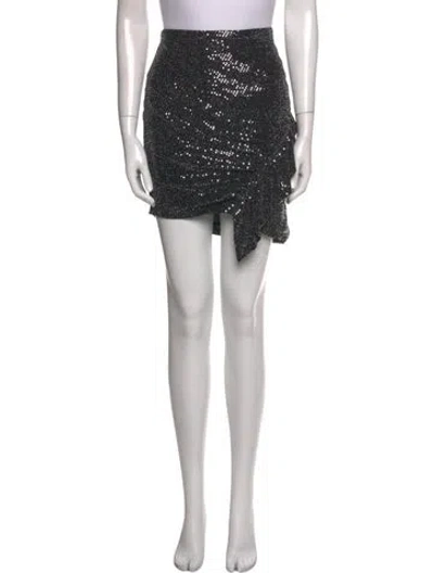 Pre-owned Iro Glitter Accents Mini Skirt W/ Tags In Black