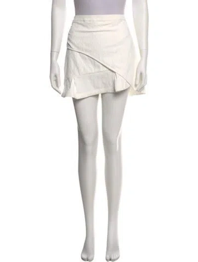 Pre-owned Iro Glitter Accents Mini Skirt W/ Tags In Neutral