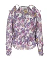 Iro Graphic-print Cold-shoulder Blouse In Multicolor