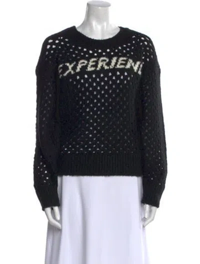 Pre-owned Iro Graphic Print Crew Neck Sweater In Black