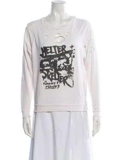 Pre-owned Iro Graphic Print Crew Neck Sweatshirt In White