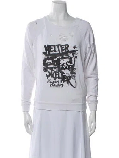 Pre-owned Iro Graphic Print Crew Neck Sweatshirt In White