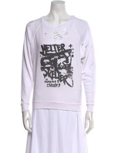 Pre-owned Iro Graphic Print Crew Neck Sweatshirt In White