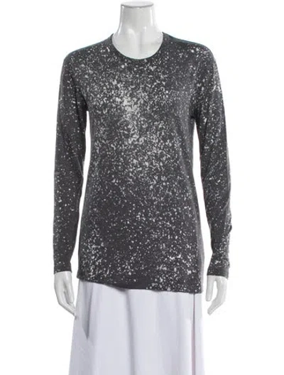 Pre-owned Iro Graphic Print Crew Neck Top In Gray