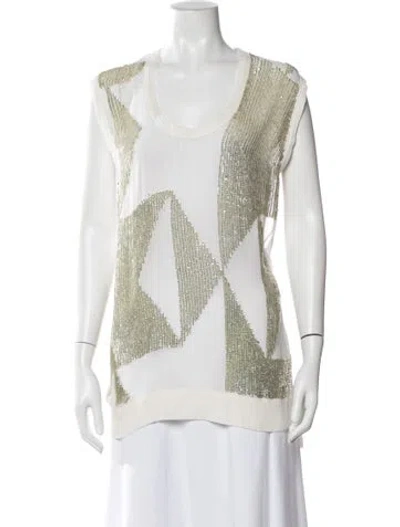 Pre-owned Iro Graphic Print Crew Neck Top In Neutral