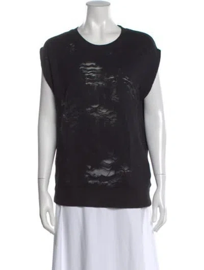 Pre-owned Iro Graphic Print Crew Neck T-shirt In Black