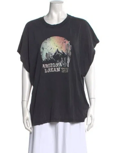 Pre-owned Iro Graphic Print Crew Neck T-shirt In Black