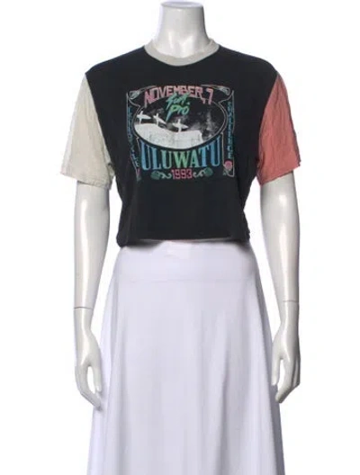 Pre-owned Iro Graphic Print Crew Neck T-shirt In Black