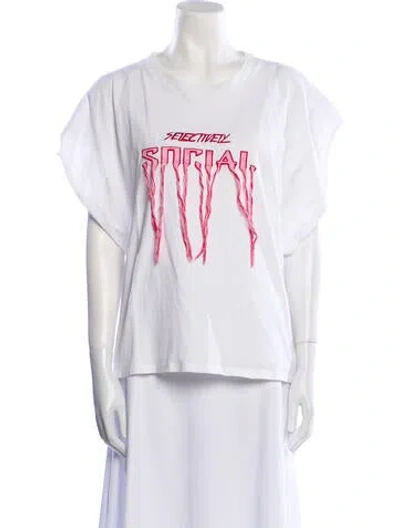 Pre-owned Iro Graphic Print Crew Neck T-shirt In White