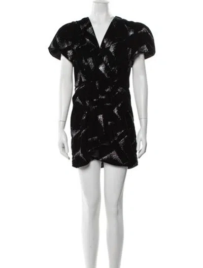 Pre-owned Iro Graphic Print Mini Dress In Black