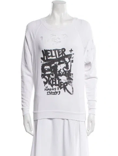 Pre-owned Iro Graphic Print Scoop Neck Sweatshirt W/ Tags In White