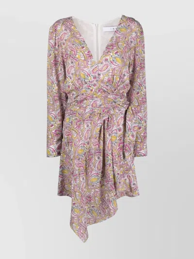 IRO GRAPHIC PRINT SHORT WRAP DRESS
