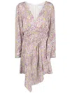 Iro Graphic-print Wrap Minidress In Pink