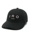 Iro Greb Embroidered Cotton Cap In Black