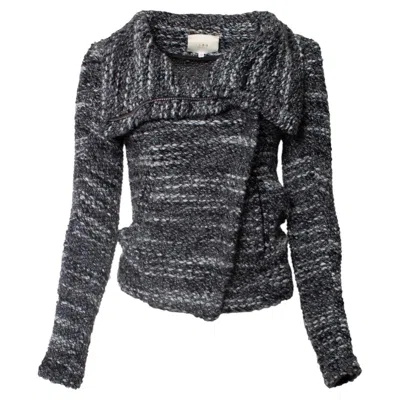 Pre-owned Iro , Grey Knitted Chanice Biker Jacket In Gray