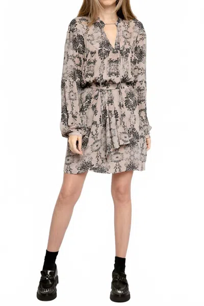 Iro Gul Mini Dress In Pink In Gray