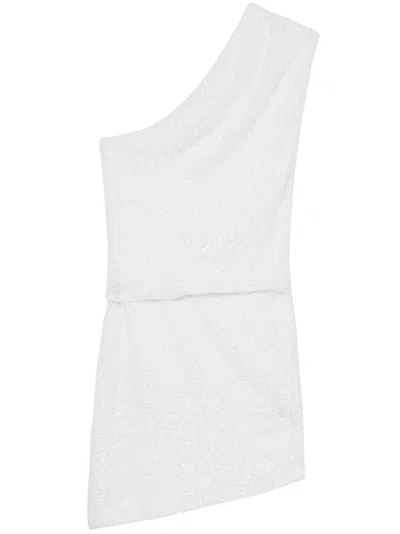 Iro One-shoulder Cotton-blend Minidress In White
