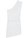 Iro One Shoulder Mini Dress With Asymmetric Hem In White