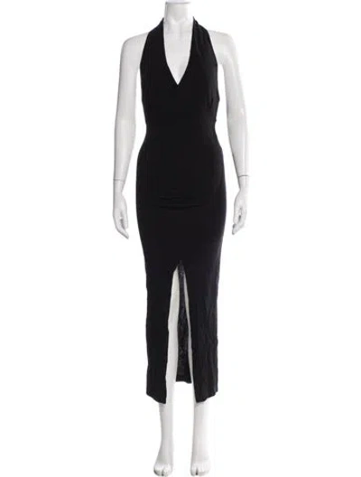 Pre-owned Iro Halterneck Long Dress In Black