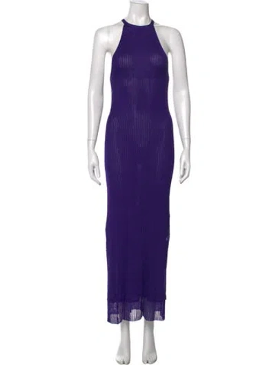 Pre-owned Iro Halterneck Long Dress In Purple