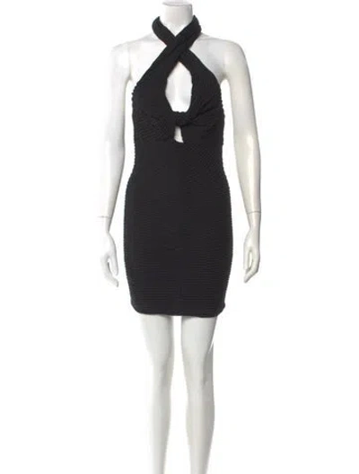 Pre-owned Iro Halterneck Mini Dress In Black