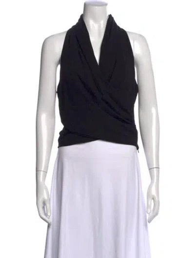 Pre-owned Iro Halterneck Sleeveless Top In Black