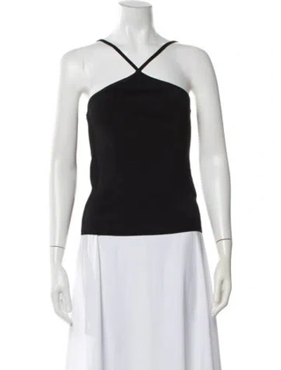 Pre-owned Iro Halterneck Sleeveless Top In Black