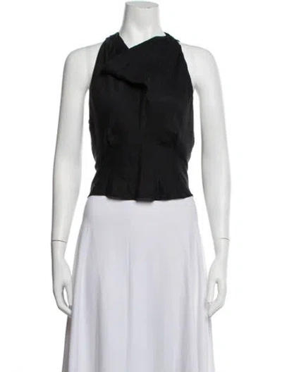 Pre-owned Iro Halterneck Sleeveless Top In Black