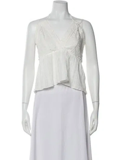 Pre-owned Iro Halterneck Sleeveless Top In White