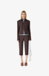 Iro Helvina Long Sleeve Tailored Blazer Jacket In Brown