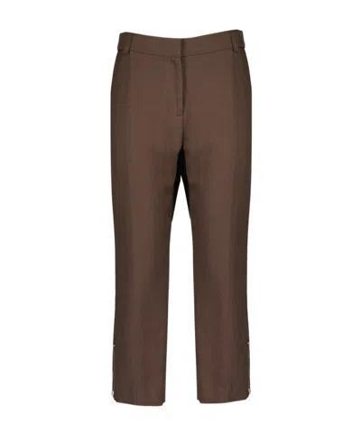 Iro Hemis Zip-hem Straight Pants In Brown