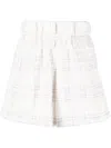 Iro High-waist Tweed Shorts In Nude