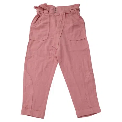 Pre-owned Iro High Waisted Pants In Pink Cotton