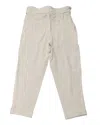 Iro High Waisted Pants In White Cotton In White