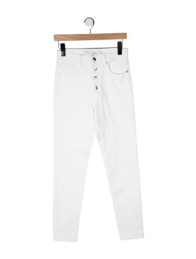 Pre-owned Iro High-rise Skinny Leg Jeans In White