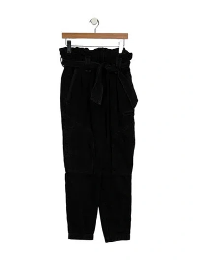 Pre-owned Iro High-rise Straight Leg Jeans In Black